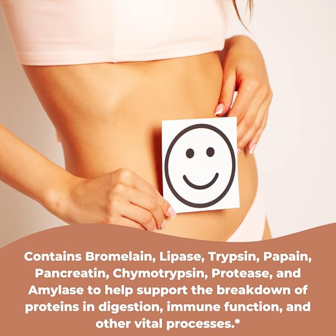 Proteolytic Enzymes | Bromelain Papain Pancreatin 550 mg 100 tablets