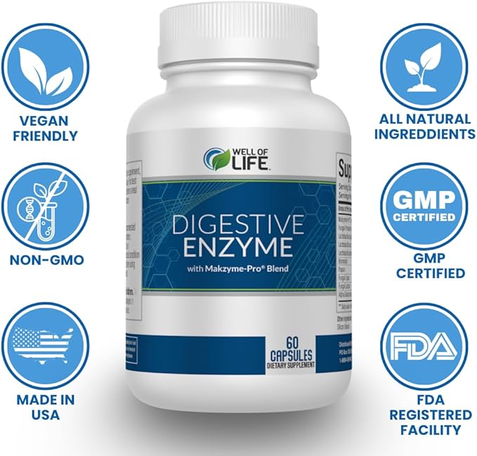 Digestive Enzyme: 700mg, 60 Vegetarian Capsules,