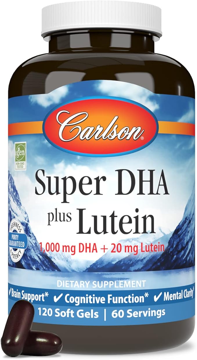 Carlson - Super DHA Plus Lutein, 1000 mg 20 mg 120 Softgels