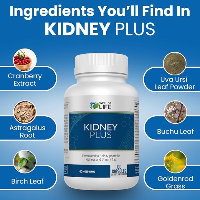 Kidney Plus 600mg with Cranberry Extract, 60 Capsules