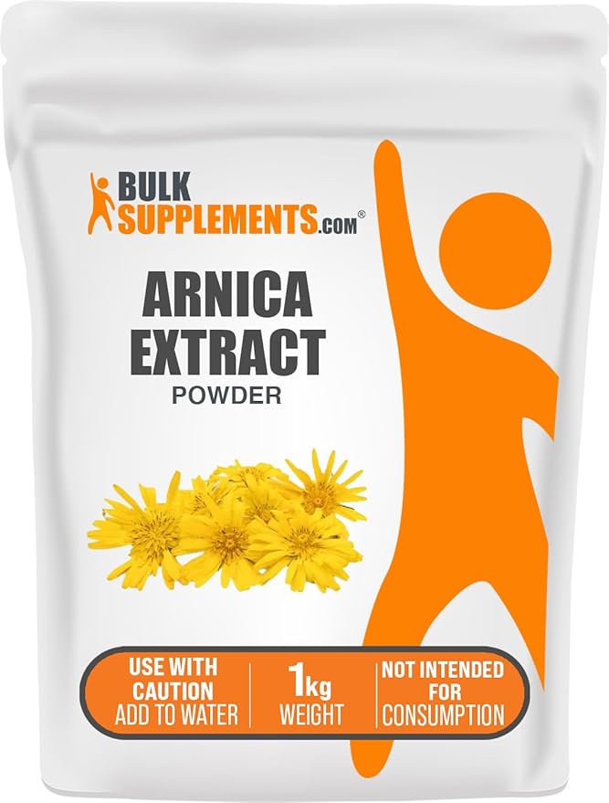 BulkSupplements.com Arnica Extract Powder - Herbal Supplements, from Dried Arnica Flower, Arnica Powder - Arnica Montana Extract, Servings Vary, 1kg (2.2 lbs) (Pack of 1)