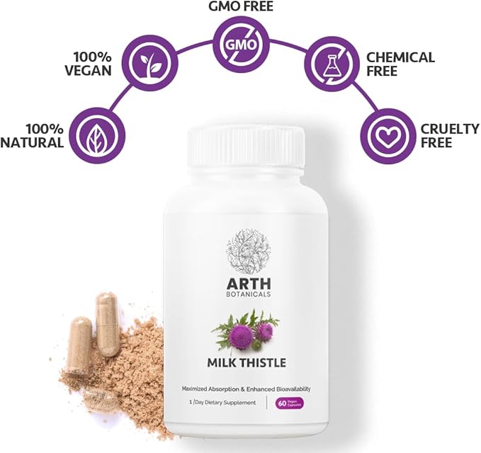 Milk Thistle, 100% Natural 500 mg 60 Vegan