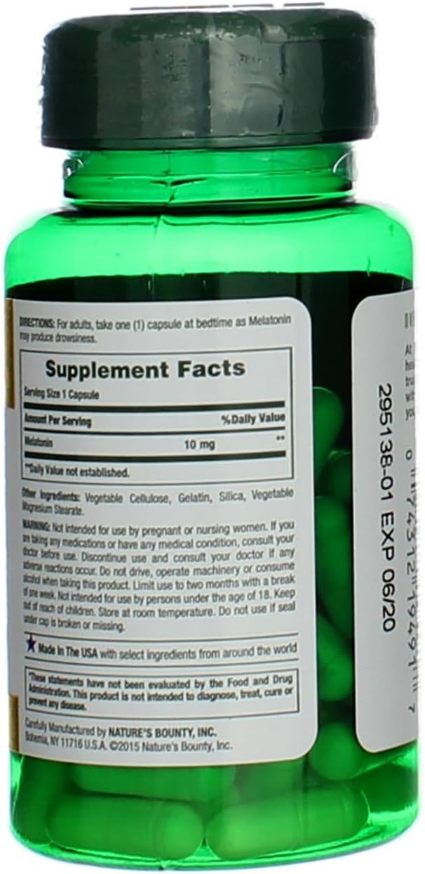 Nature's Bounty Melatonin 10mg Capsules, 60 4)