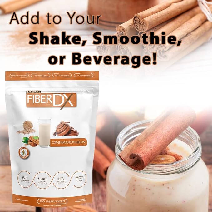 BarnDad's Fiber-DX Fiber Supplement, Cinnamon Bun, 600g