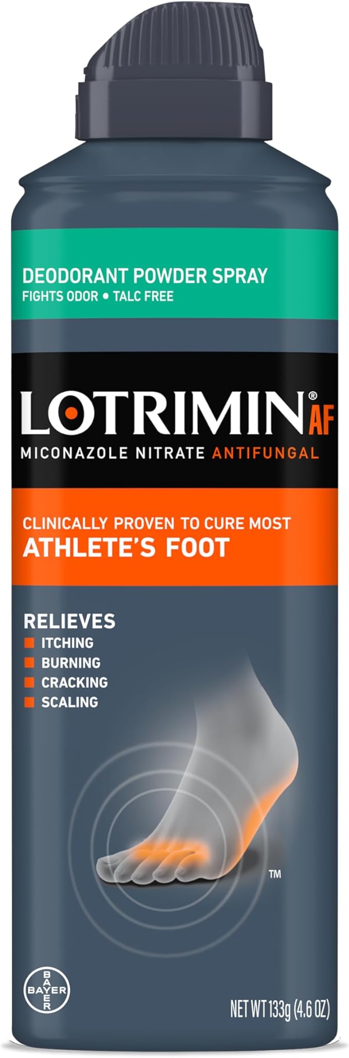 Lotrimin Athlete's Foot Deodorant Antifungal Powder 2%, Clinically 4.6 Ounce