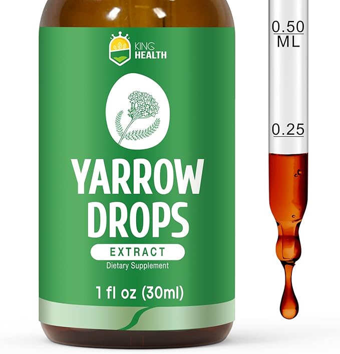 Yarrow Herb Tincture, Organic Yarrow Extract 98% Absorption, 1 Fl