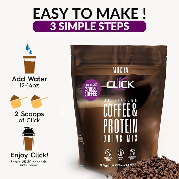CLICK All-in-One Protein & Coffee Meal 10 Single (1.2 Ounce)