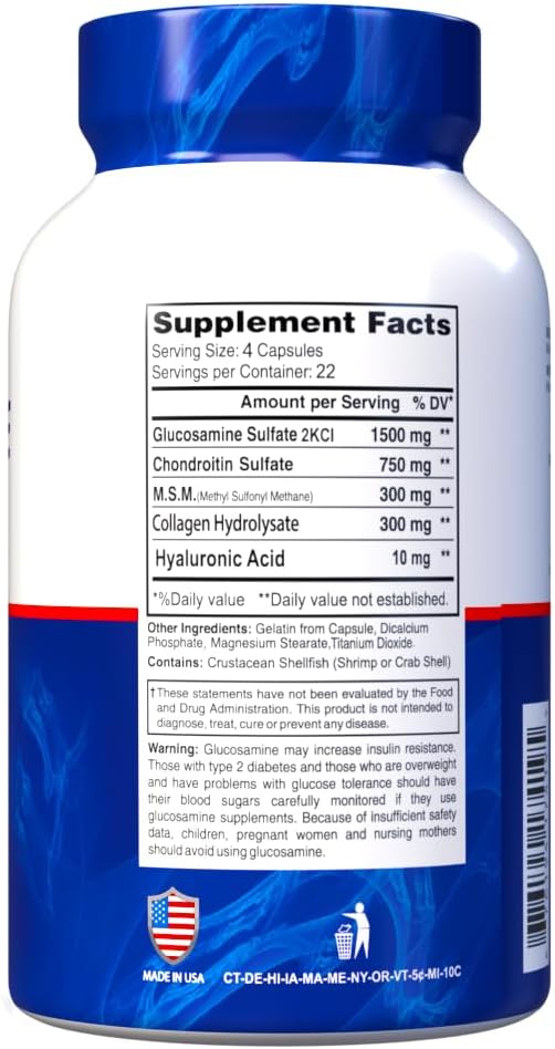 Glucosamine - Chondroitin - MSM - 90 Capsules 4 Pack
