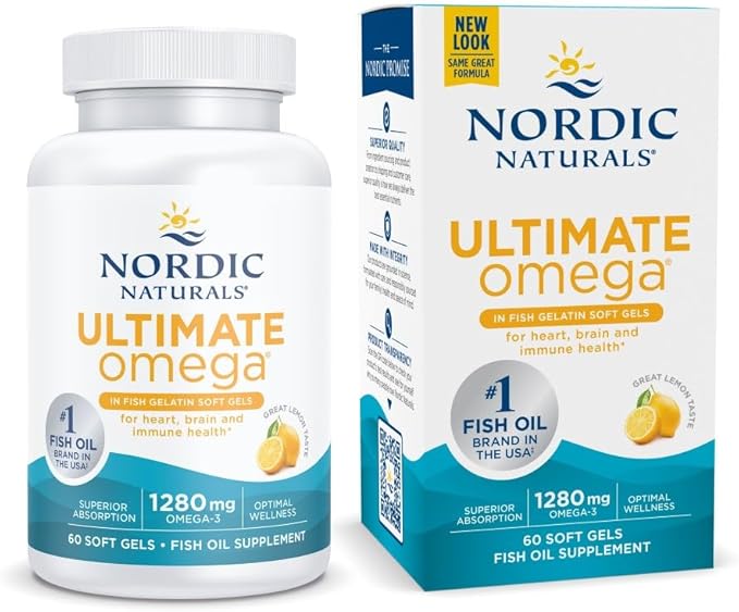 Nordic Naturals Ultimate Omega in Fish 60 Soft 1280 mg Omega-3 - 30 Servings