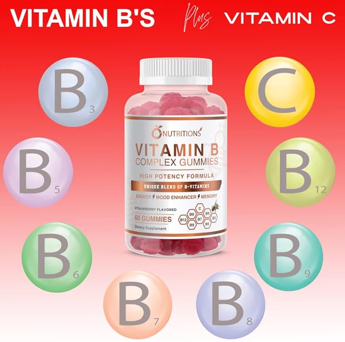 O NUTRITIONS Vitamin B Complex Vegan B12, B7 B7 as B6, B3 B3 as B5, B6, B6, B8, B8, B9 B9 as (1 Pack)