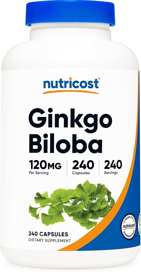 Nutricost Ginkgo Biloba 120mg; 240 Capsules (3 Bottles)