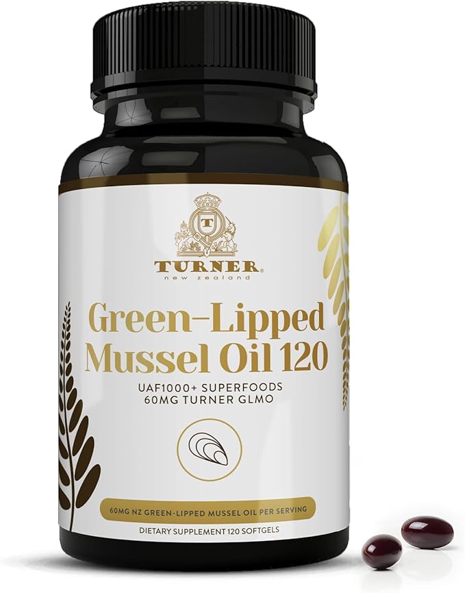 TURNER New Zealand Green Lipped Omega-3 53x Higher UAF1000+ Super 1 Bottle, 120 Softgels
