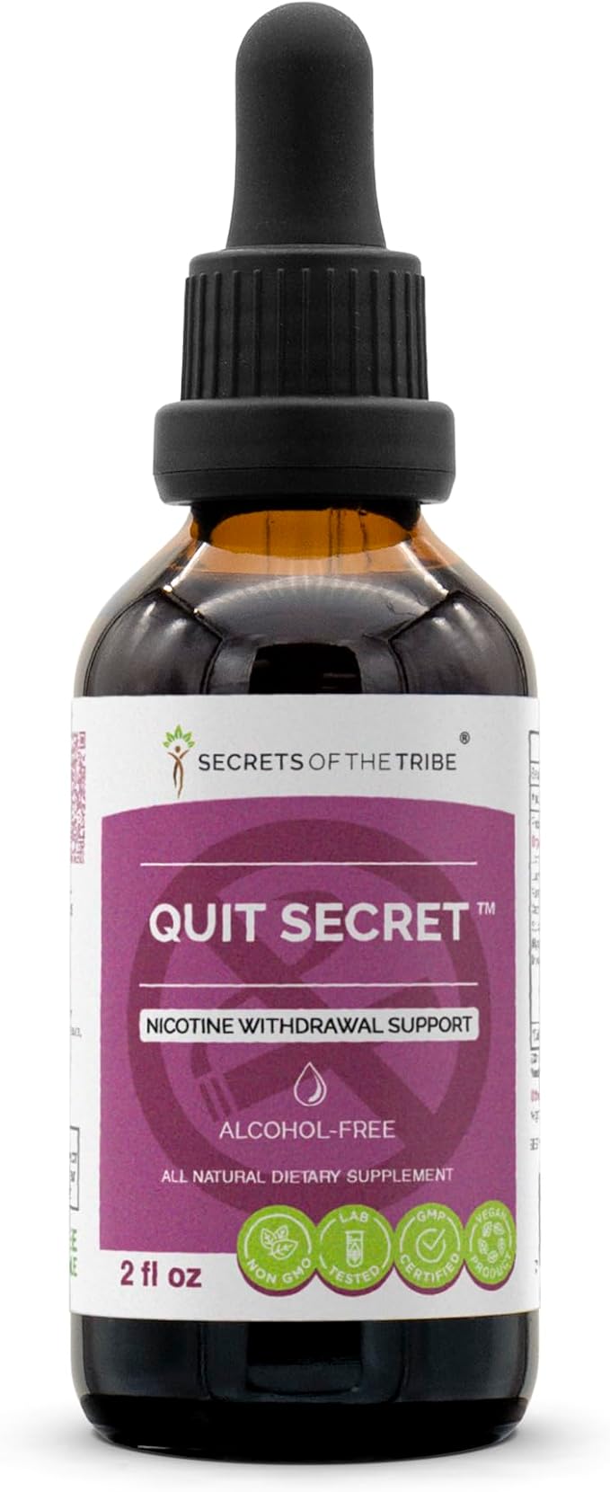 Quit Secret Alcohol-Free Extract, Licorice,Lungwort,Nutmeg,St. John's (2 fl