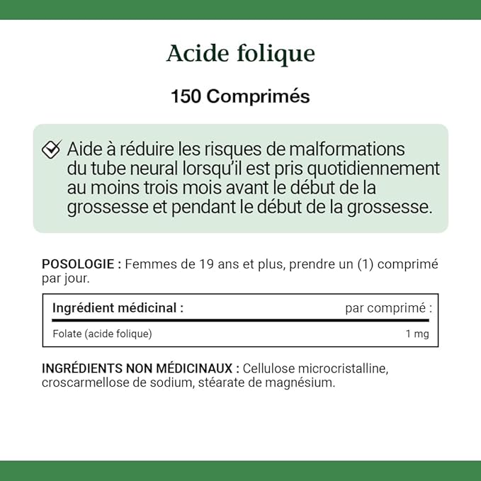 Nature's Bounty Folic Acid 1 mg 150 Tablets (Packaging May Vary)