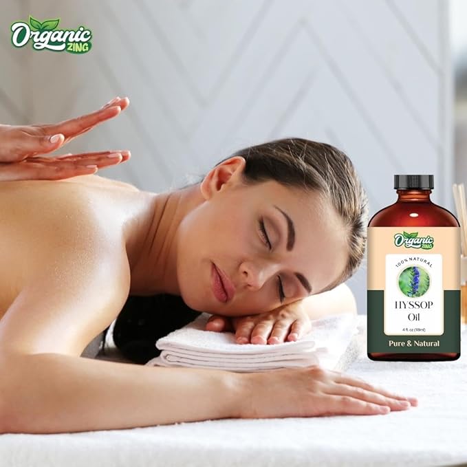 Hyssop (Hyssopus Officinalis) Oil | Pure & Natural Essential Oil for Skincare, Massage, Aroma and Diffusers - 118ml/3.99fl oz