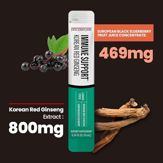 JungKwanJang Korean Red Panax Ginseng (800mg) (469mg) Immune 10 Count