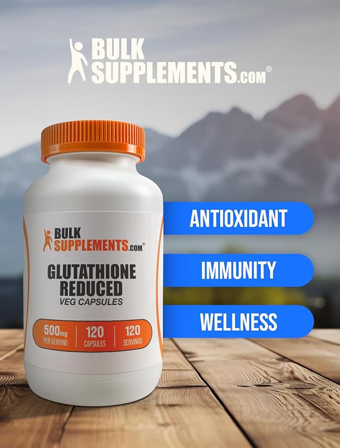 BulkSupplements.com Glutathione Reduced Capsules 500mg - 1 Capsule 120 Capsules 1)