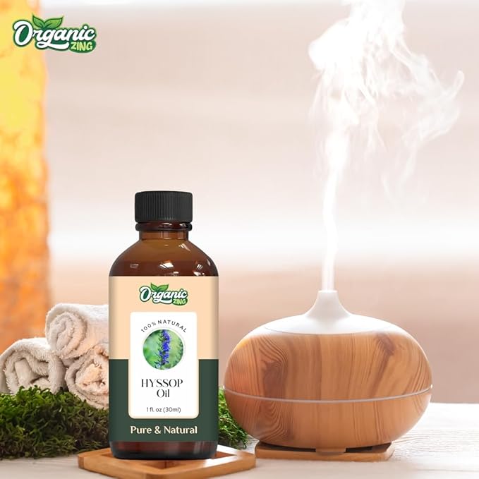 Hyssop (Hyssopus Officinalis) Oil | Pure & Natural Essential Oil for Skincare, Massage, Aroma and Diffusers- 30ml/1.01fl oz