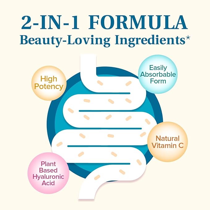 Hyaluronic Acid Supplement, with Vitamin C, 250mg Plant-Based HA, 90 Vegan Caps, for Joints, Skin & Eyes, Collagen Production, Easily Absorbable