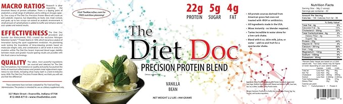 The Diet Doc Precision Protein Blend: 2.2lb (Vanilla
