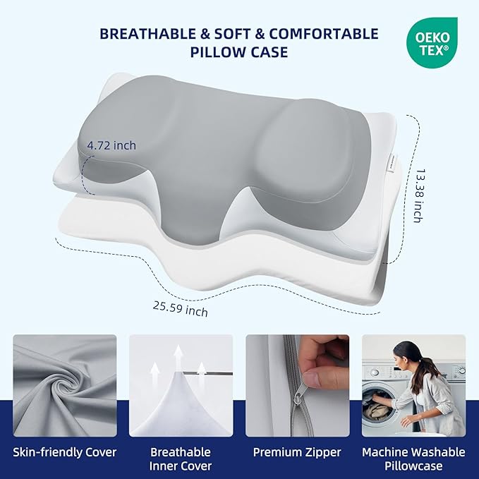 ABLEGRID Contour Memory Foam Cervical Pillow,FSA