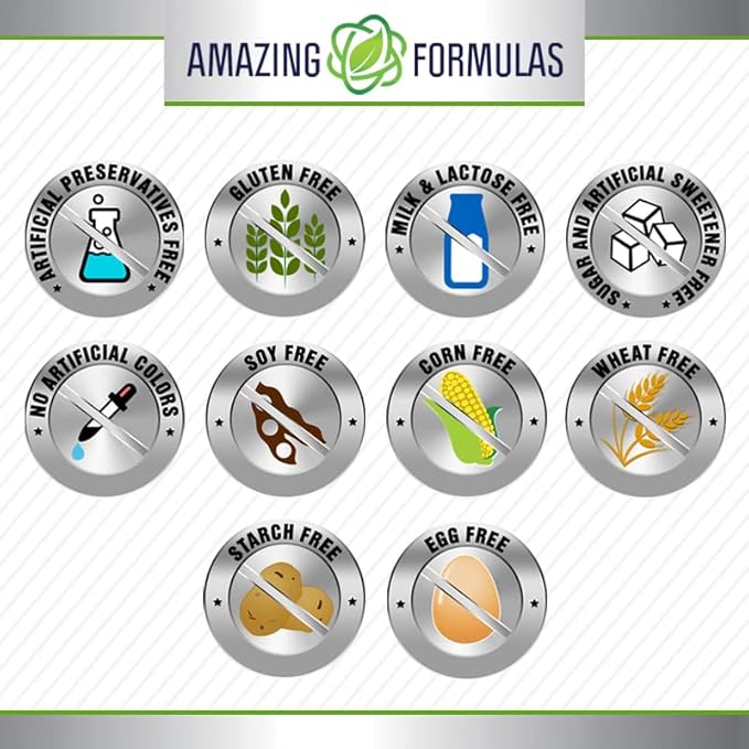 Amazing Formulas Creatine Monohydrate Supplement | 3000 Mg per Serving | 180 Capsules | Non-GMO | Gluten-Free | Made in USA