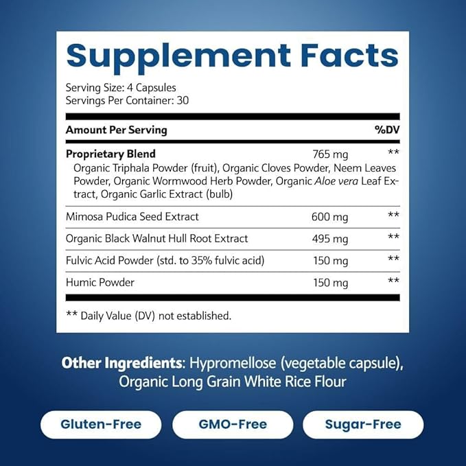 ParaPurify-120 Capsules: Digestive Health Support Supplement