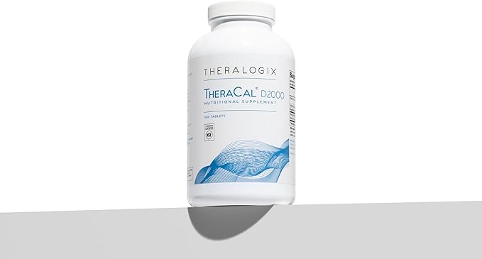Theralogix TheraCal D2000 - Bone Health Support Supplement with Calcium, Magnesium, Vitamin D3, Vitamin K2 & Boron* - 90-Day Supply - NSF Certified - 360 Tablets