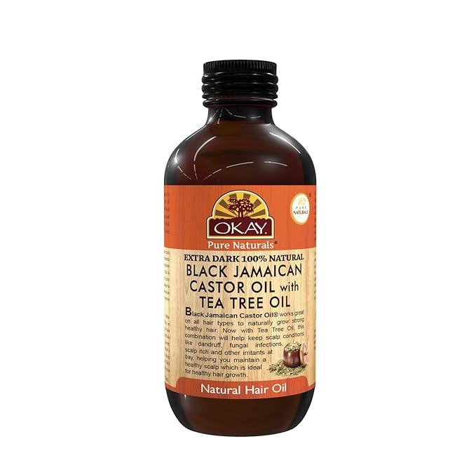Okay Extra Dark Black Jamaican Castor Oil with Tea Tree Oil 4oz / 118ml