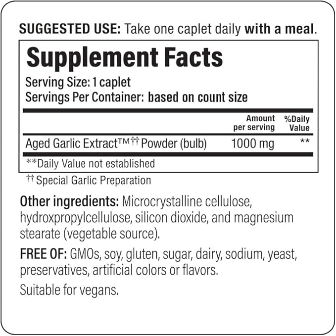 Kyolic Aged Garlic Extract Formula 250, 60 Vegan