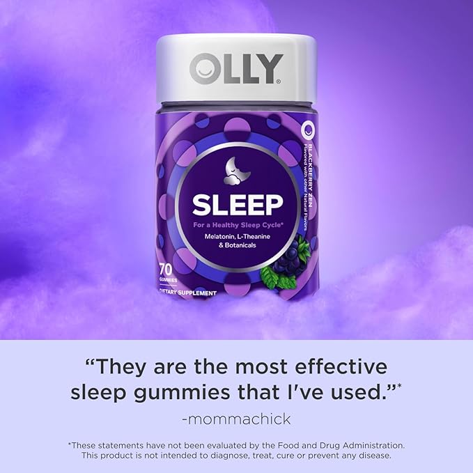 OLLY Sleep Gummy, Occasional Sleep Support, 3 mg 70 Count
