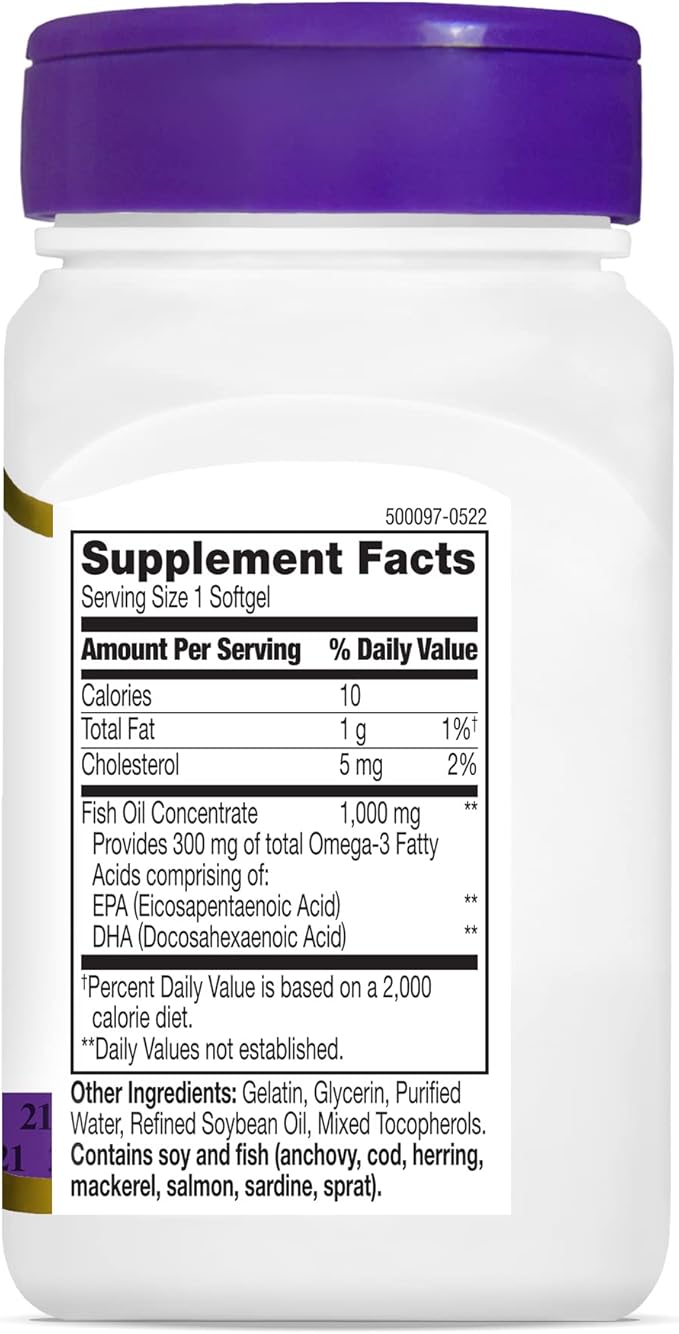 21st Century Fish Oil 1000 mg 60 Count 3)