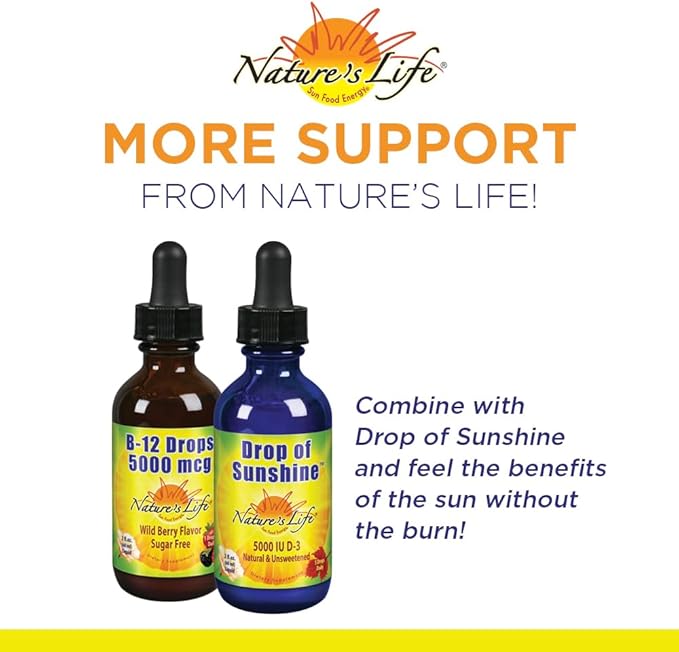 Nature's Life B-12 Drops, Methlycobalamin 4 oz (2 Fl Oz (Pack of 1))