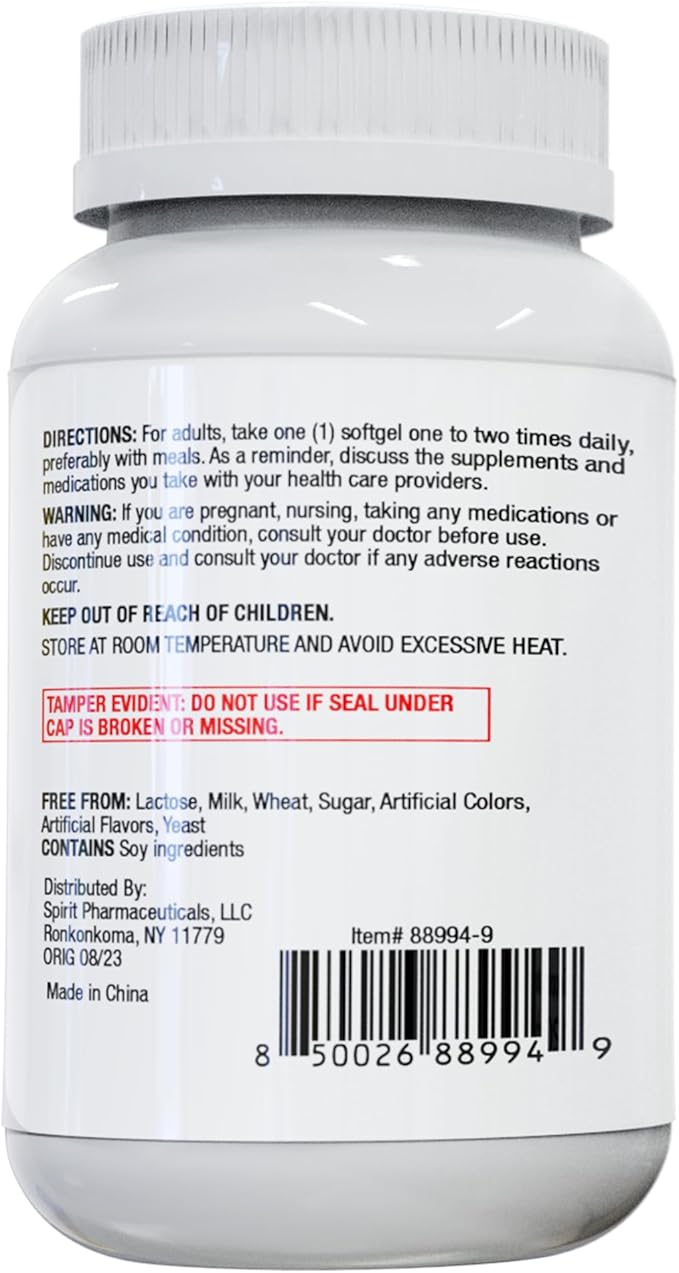 ValuMeds CoQ-10 Non-GMO Coenzyme Q10 Supplement, 120 Softgels (120 Count 1), 200 200 mg)