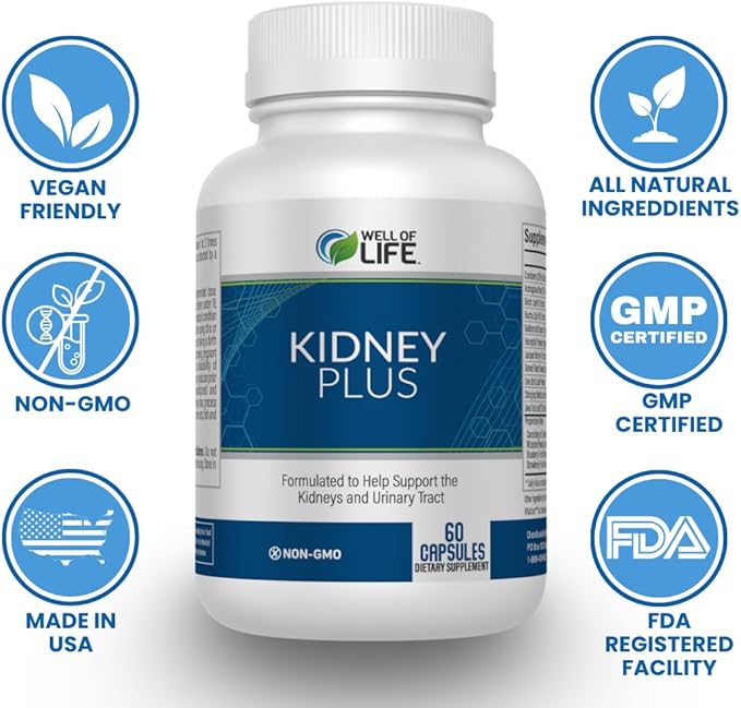 Kidney Plus 600mg with Cranberry Extract, 60 Capsules