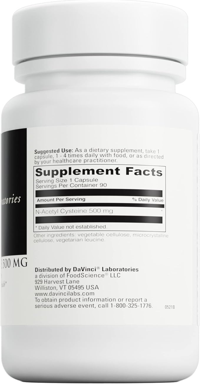 DAVINCI Laboratories - N-Acetyl Cysteine 500 90 Capsules