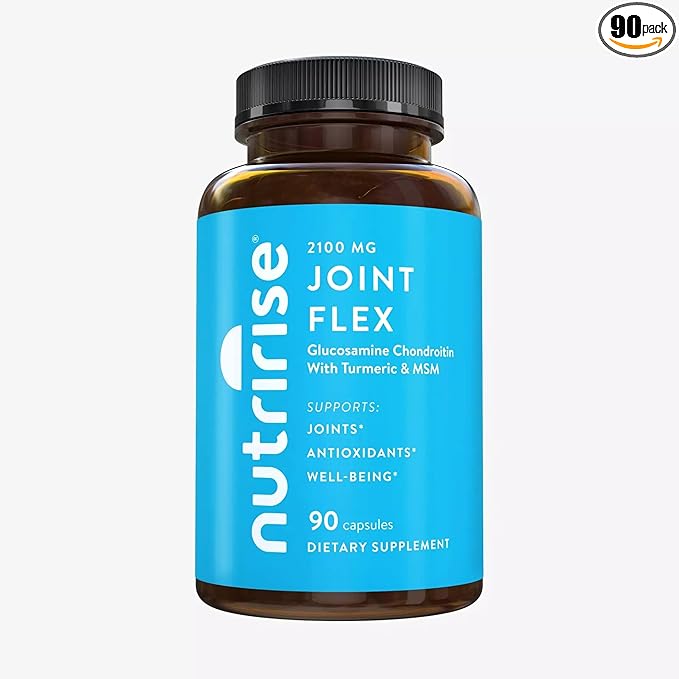 NutriRise Glucosamine Chondroitin Quercetin & MSM 2100mg Triple 90 Count