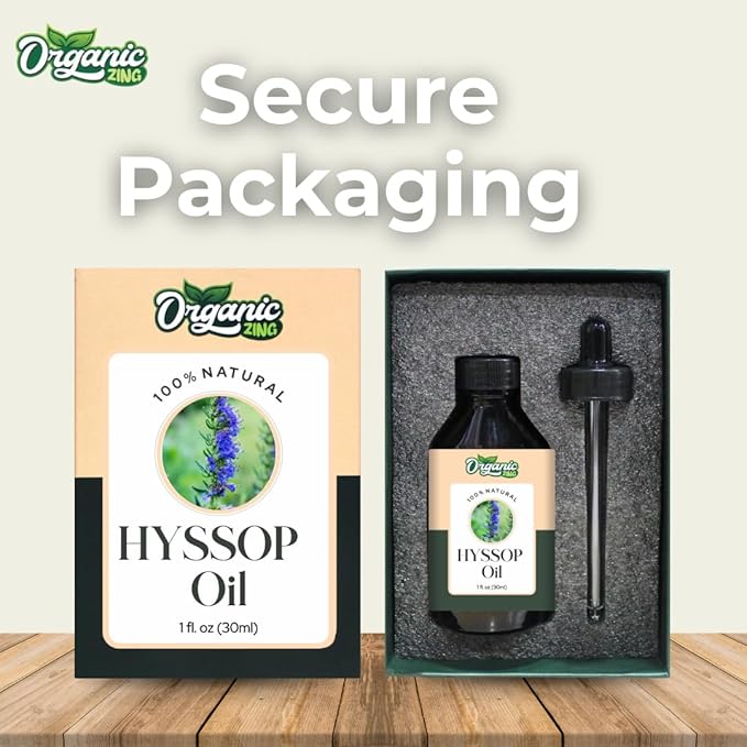 Hyssop (Hyssopus Officinalis) Oil | Pure & Natural Essential Oil for Skincare, Massage, Aroma and Diffusers- 30ml/1.01fl oz