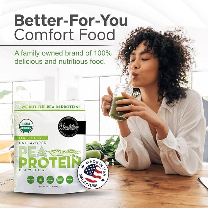 Pea Vegan Protein Powder w/Low Sodium 100% Plant 16oz