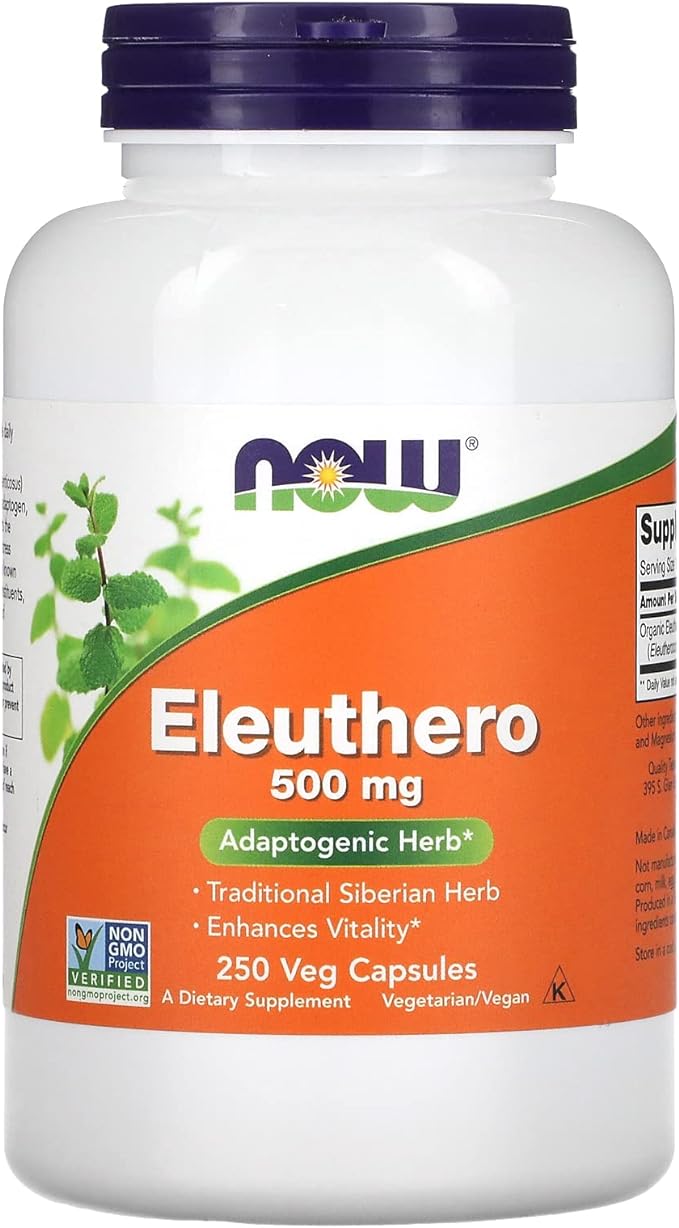 Now Foods Eleuthero, 250 Capsules / 500 Mg
