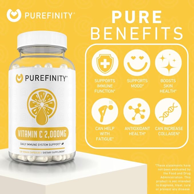 Vitamin C 2000mg Capsules – Double 120 Capsules (1 Month