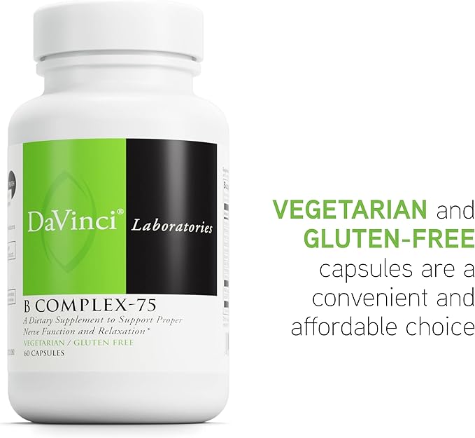 DAVINCI Labs B Complex-75 B6, B12, B12, Biotin, 60 Capsules