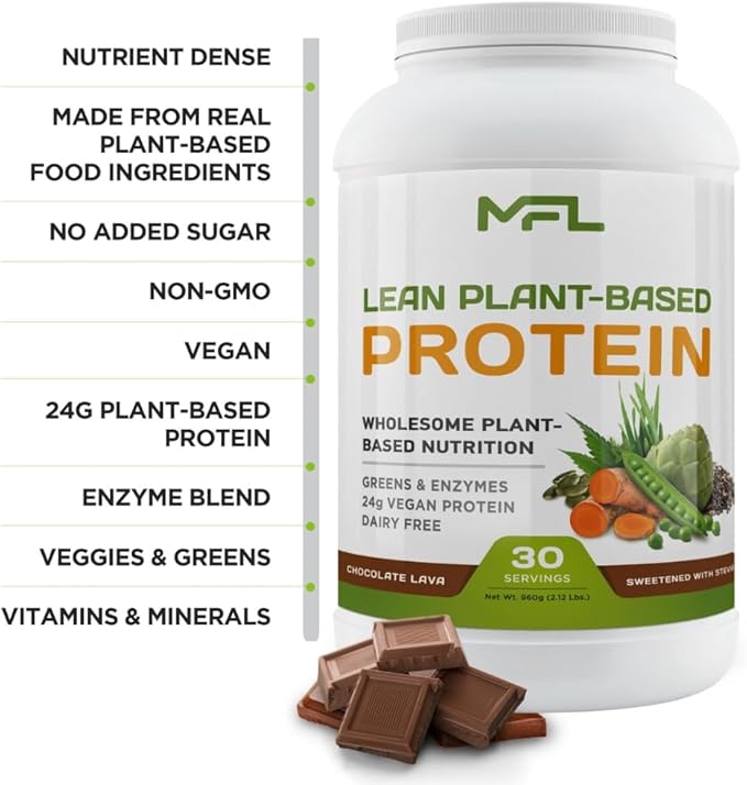 MFL Vegan, Plant-Based Protein Powder l 2.12 lbs