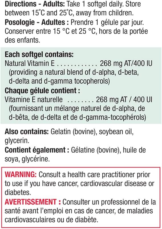 Jamieson Balanced Vitamin E Complex 400IU 120 Softgels