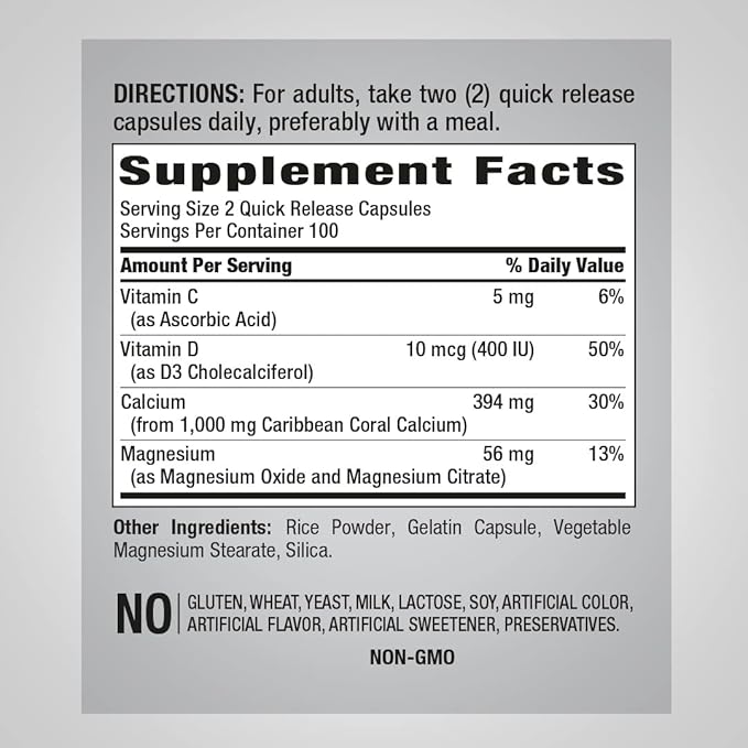 Coral Calcium 1000 mg 200 Capsules