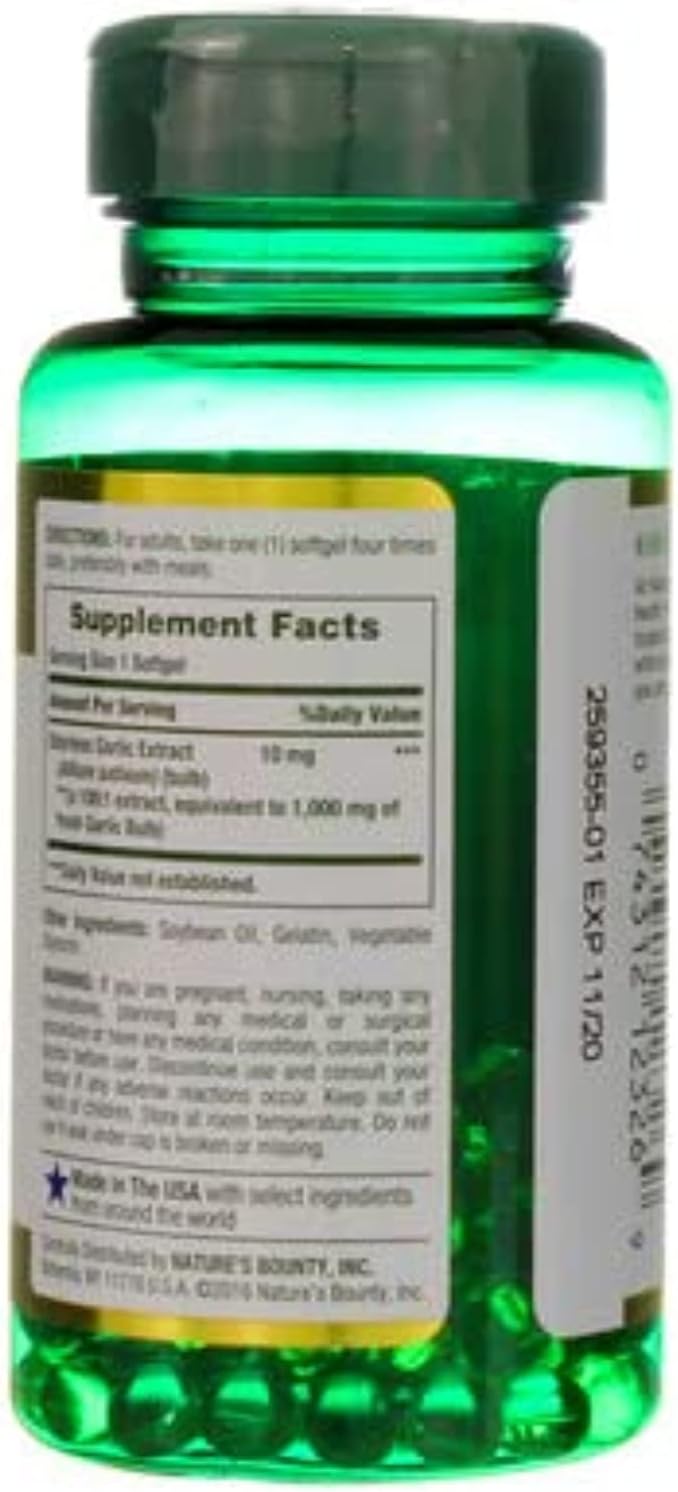 Nature's Bounty Garlic Extract 1000 mg, 100 Rapid 2)
