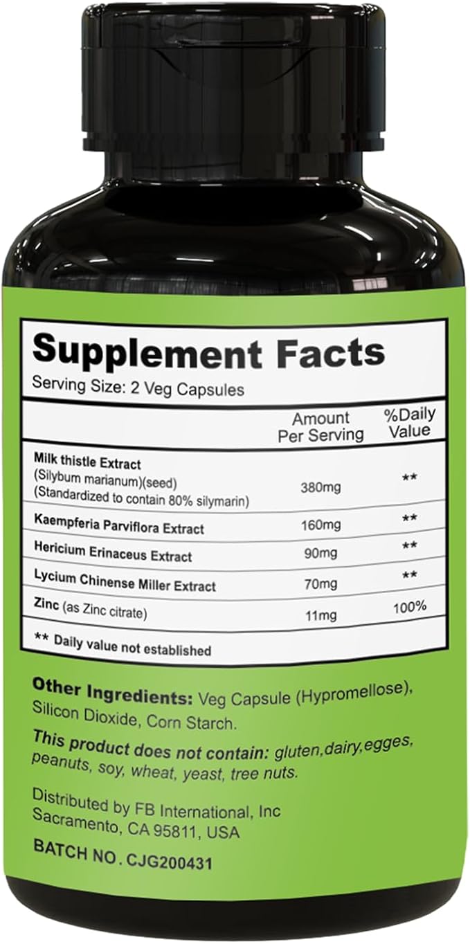 Milk Thistle Extract 380 mg, 80% 140 Veggie