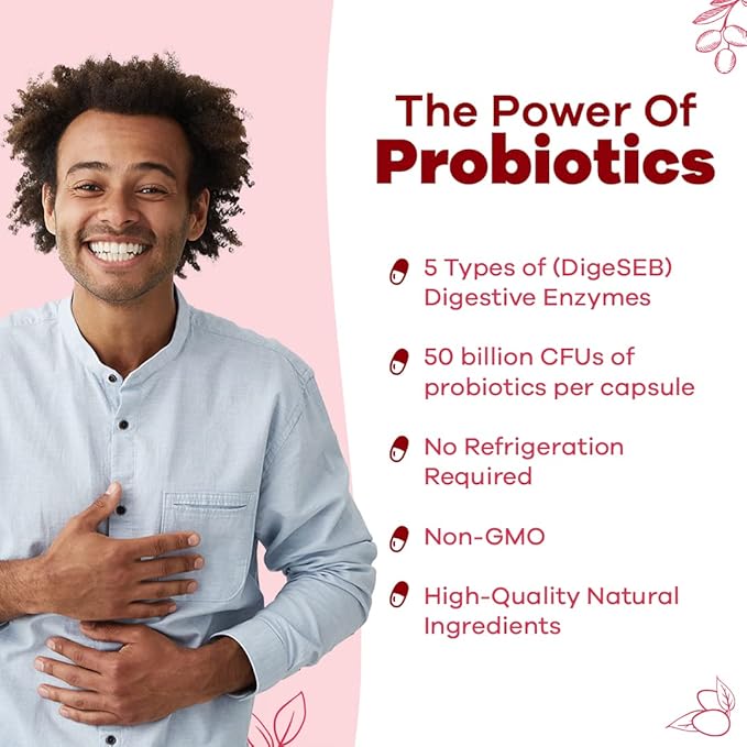 GOBIOTIX Detox Probiotic Supplement with Digestive 50 Billion 60 Capsules
