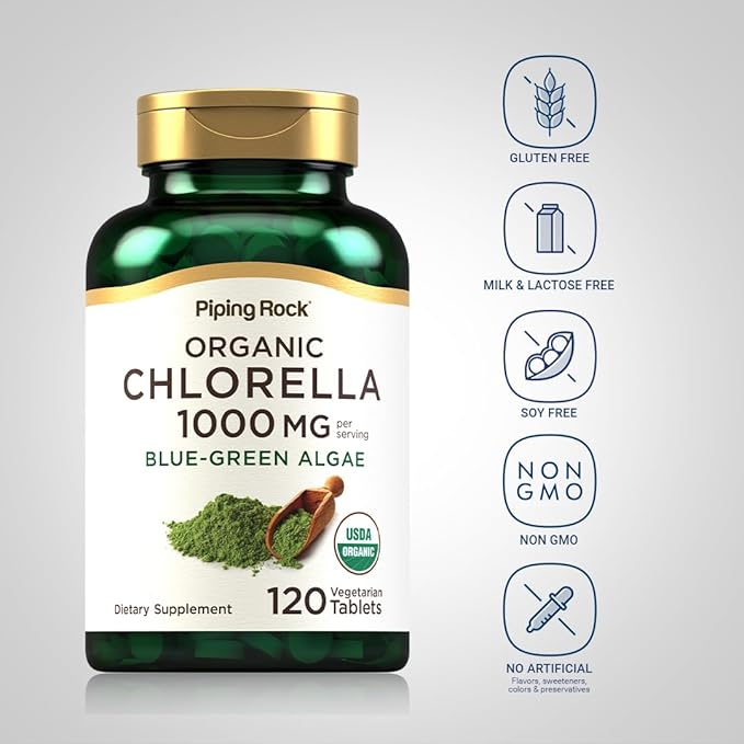 Piping Rock Chlorella 1000mg | 120 Tablets