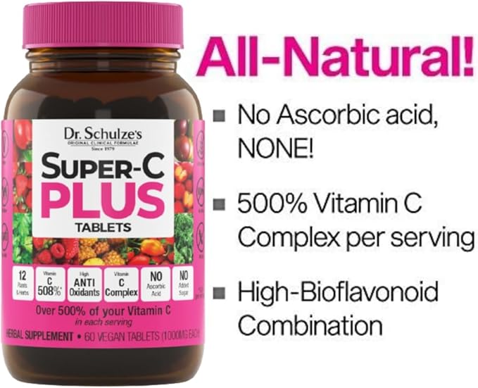 Dr. Schulze's | Super-C Plus | 60 Chewable (1000 mg)